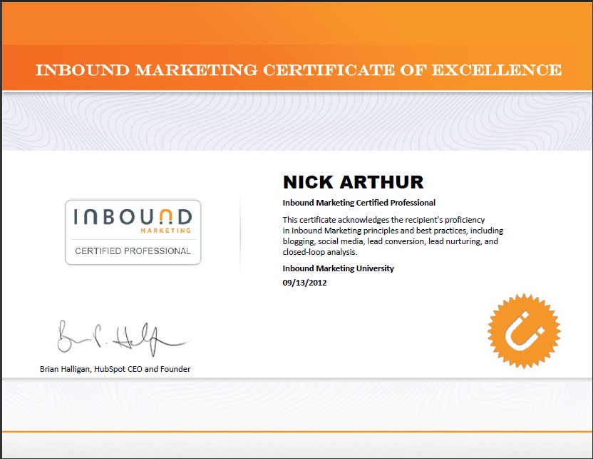Certified Inbound Marketing Professional